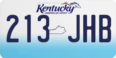KY license plate 213JHB