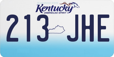 KY license plate 213JHE