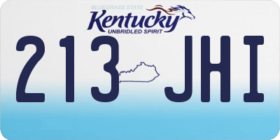 KY license plate 213JHI