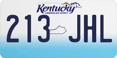KY license plate 213JHL