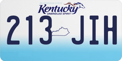 KY license plate 213JIH