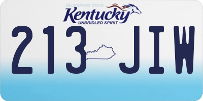 KY license plate 213JIW