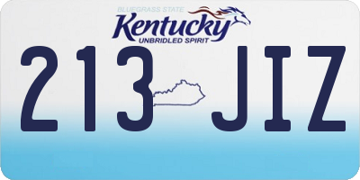 KY license plate 213JIZ