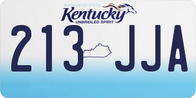 KY license plate 213JJA