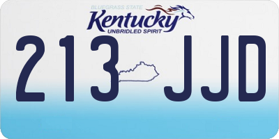 KY license plate 213JJD