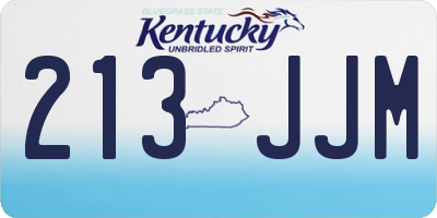 KY license plate 213JJM