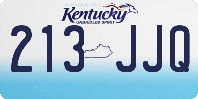 KY license plate 213JJQ