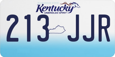 KY license plate 213JJR