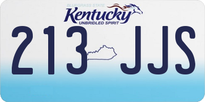KY license plate 213JJS