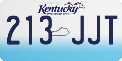 KY license plate 213JJT