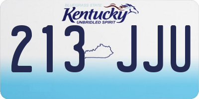 KY license plate 213JJU