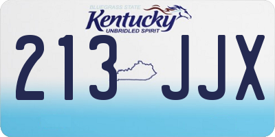 KY license plate 213JJX
