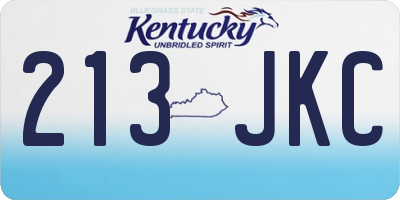 KY license plate 213JKC