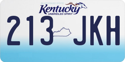 KY license plate 213JKH