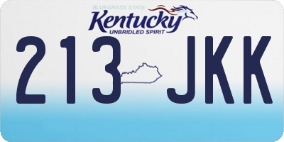 KY license plate 213JKK