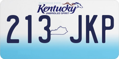 KY license plate 213JKP