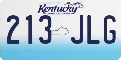 KY license plate 213JLG