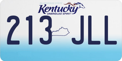 KY license plate 213JLL