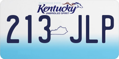 KY license plate 213JLP