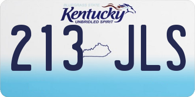 KY license plate 213JLS