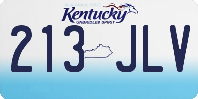 KY license plate 213JLV