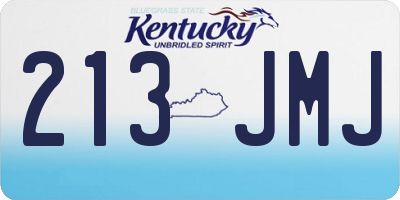 KY license plate 213JMJ