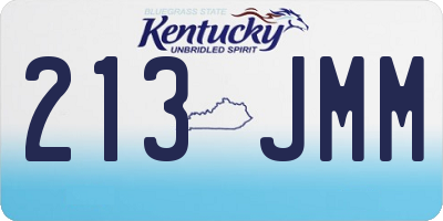 KY license plate 213JMM