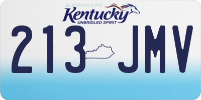 KY license plate 213JMV