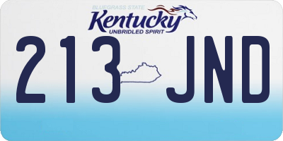 KY license plate 213JND