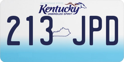 KY license plate 213JPD