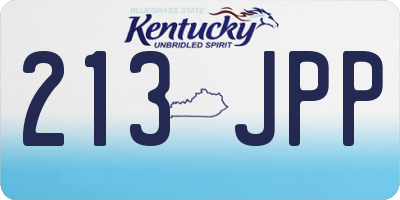KY license plate 213JPP