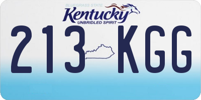 KY license plate 213KGG