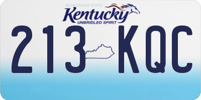 KY license plate 213KQC