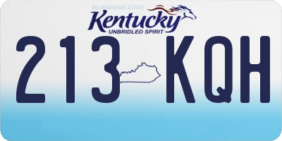 KY license plate 213KQH