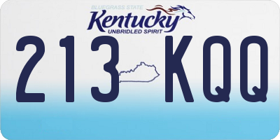 KY license plate 213KQQ