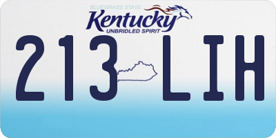 KY license plate 213LIH