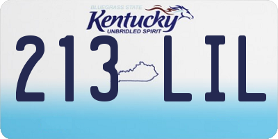 KY license plate 213LIL