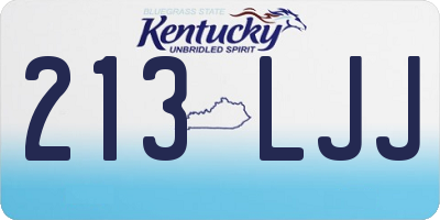 KY license plate 213LJJ
