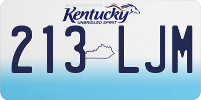 KY license plate 213LJM