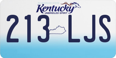 KY license plate 213LJS