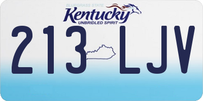 KY license plate 213LJV