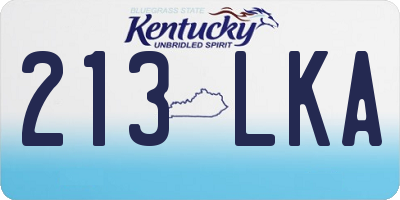 KY license plate 213LKA