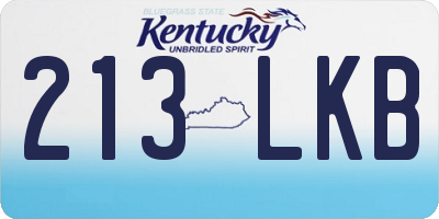 KY license plate 213LKB