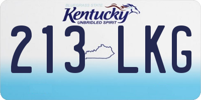 KY license plate 213LKG