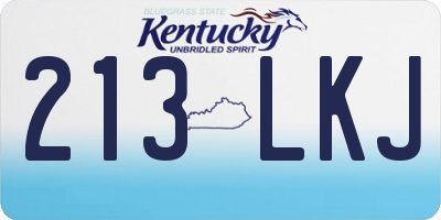 KY license plate 213LKJ