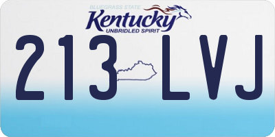 KY license plate 213LVJ