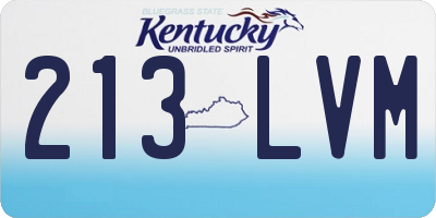 KY license plate 213LVM