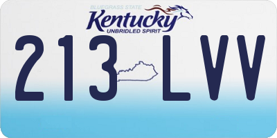 KY license plate 213LVV