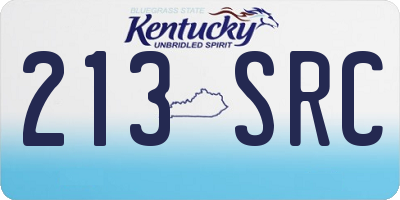 KY license plate 213SRC