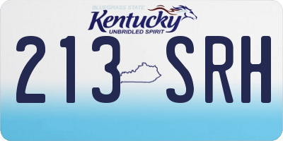 KY license plate 213SRH